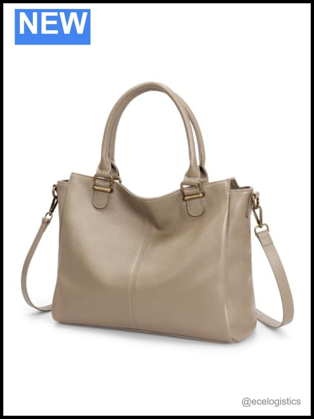 Genuine Leather Tote Satchel Purse RFID Blocking Crossbody Handbag